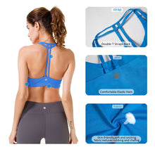 Queenie Ke Women's Light Support Cross Back Wirefree Pad Yoga Sports Bra